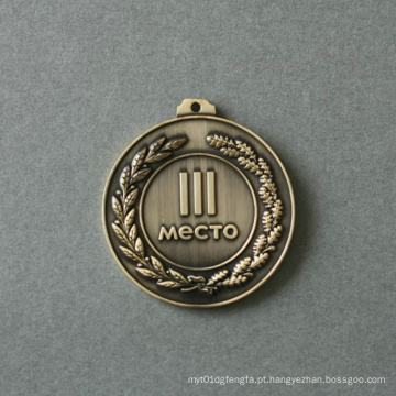 Medalha personalizada com cobre antigo chapeado (GZHY-MB-007)